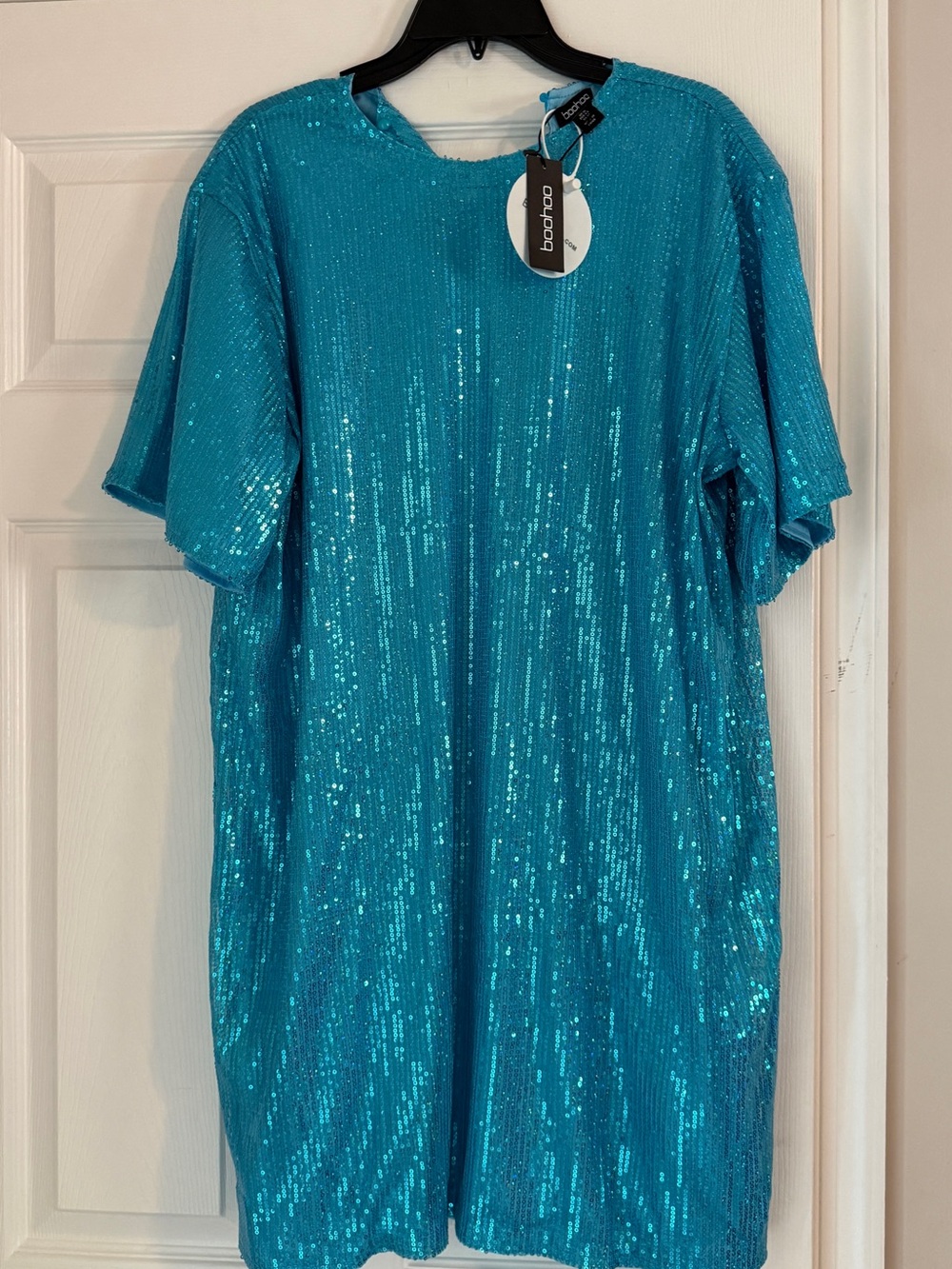 Boohoo Turquoise Sequin Dress